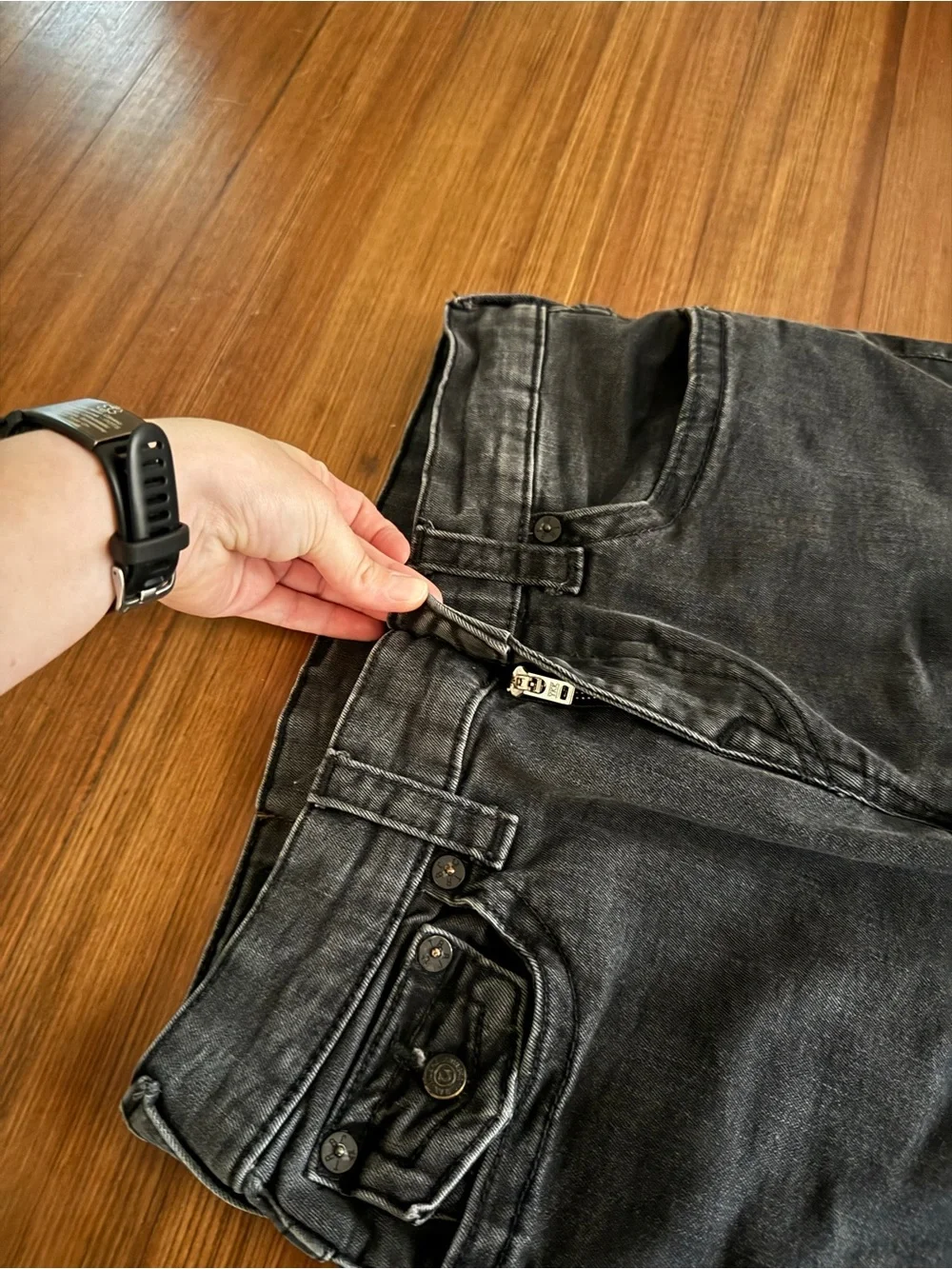 True Religion Rickey Relaxed Straight Men's Jeans Washed Black Sz 28